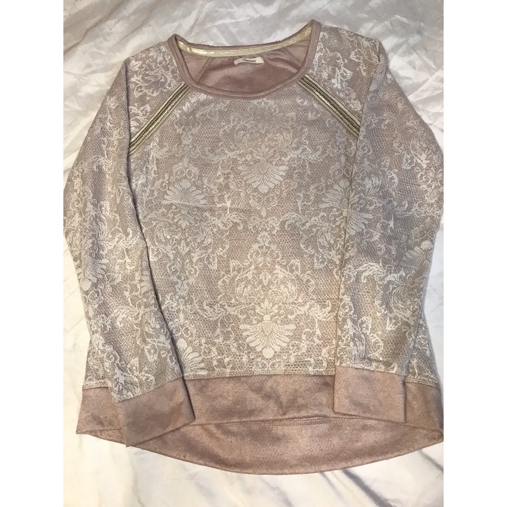 maurices floral lacy long sleeve shirt medium - Picture 5 of 6
